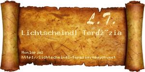 Lichtscheindl Terézia névjegykártya
